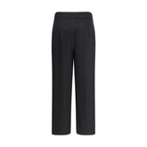 Max Mara Black Fleece Wool Casual Pants